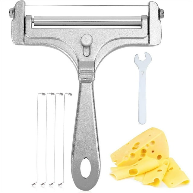 Kit de 6 Cortadores de Queso, Llave Inglesa, Cómodo, Alambre de Repuesto para Mantequilla en Bloque, Herramientas de Cocina Ajustables para Cortar.