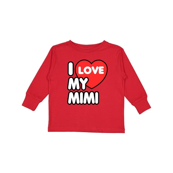 Inktastic I Love My Mimi Boys or Girls Long Sleeve Toddler T-Shirt