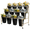 Black, variant on Flower Display Stand with 12 Buckets, 3 Layers Flower Cart White Metal Flower Bar Stand with Wheels, Moving Florist Bouquet Shelf for Weddings Florist Indoor Outdoor Patio Garden Living Room