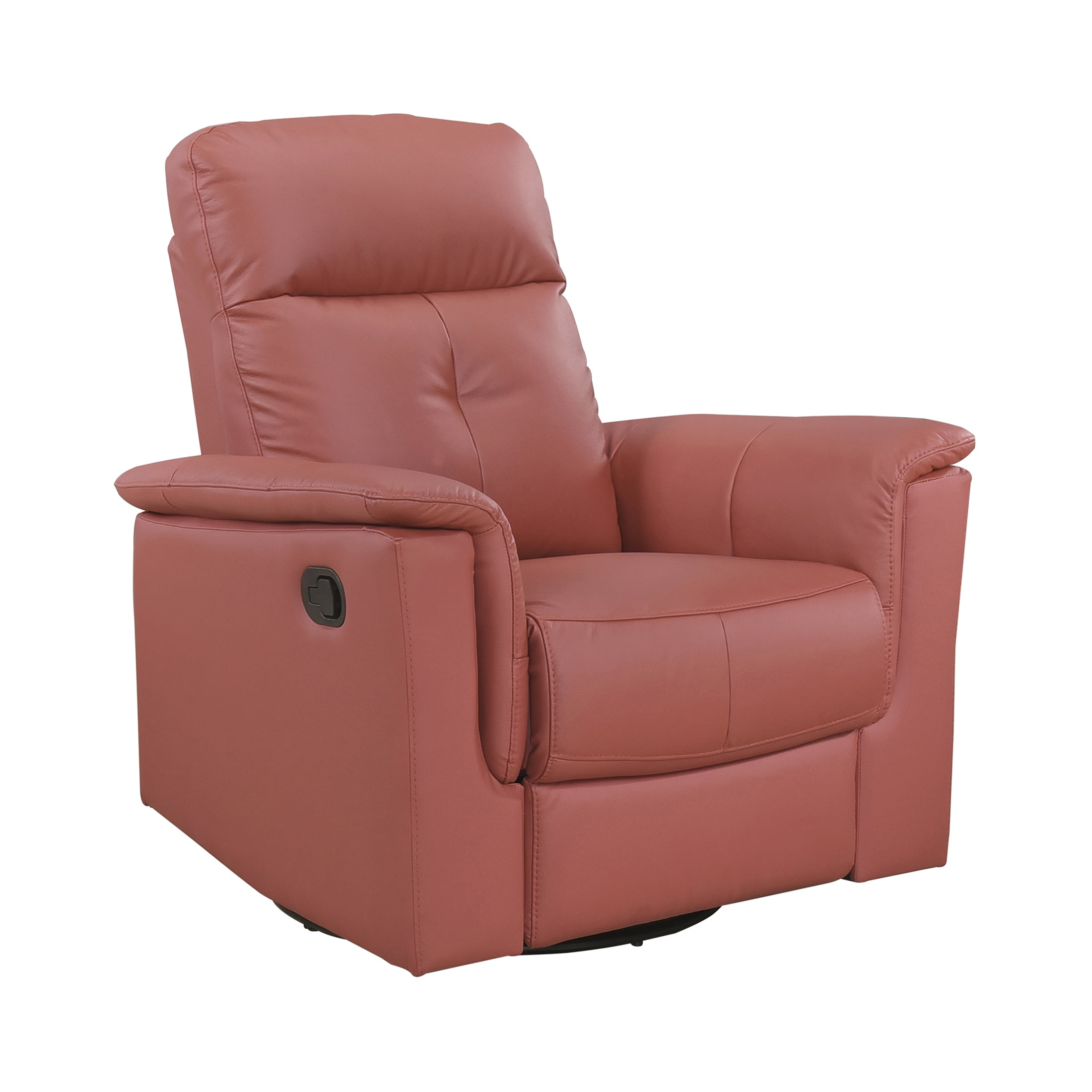 OakvillePark Willowmar Leather Match Swivel Glider Recliner Chair, Red