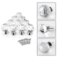 thumbnail image 3 of Unique Bargains 1.18" Crystal Glass Cabinet Knob Polished Chrome, 3 of 7