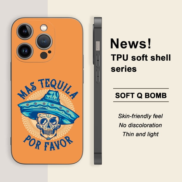 Exprese su estilo vanguardista con un patrón de calavera en blanco y negro para iPhone 15 Pro Max 14 13 12 Pro 11