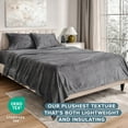 thumbnail image 5 of Bare Home Microplush Fleece Sheet Set - Ultra Soft - Deep Pocket - Queen, Gray, 5 of 8