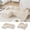 Left Facing Chaise-Beige, variant on Modular Sectional Sofa Couches L-Shape Couch 3 Seat Modular Sofa Memory Foam Sectional Couches for Living Room, Cloud Couch with Oversized Chaise (Black Stripe, 94.5" Right Facing Chaise)