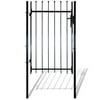 Single Door Fence Gate with Spear 39"W x 67"H