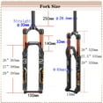 thumbnail image 4 of BUCKLOS 26/27.5/29" Air Shock 140mm Travel Mountain Bike Suspension Fork , 1-1/8" Threadless Straight/Tapered, Rebound Adjust, 15mm×100mm Thru Axle, Manual Lockout, PM Disc Brake MTB Front Forks, 4 of 9