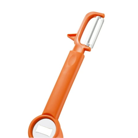 

3 in 1 Fruit Vegetable Peeler Stainless Steel Multipurpose Bottle Opener Orange 1071