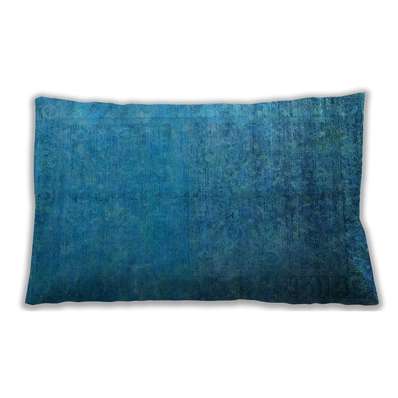 Ahgly Company Outdoor Rectangular Mid-Century Modern Lumbar Throw Pillow, 13 inch by 19 inch