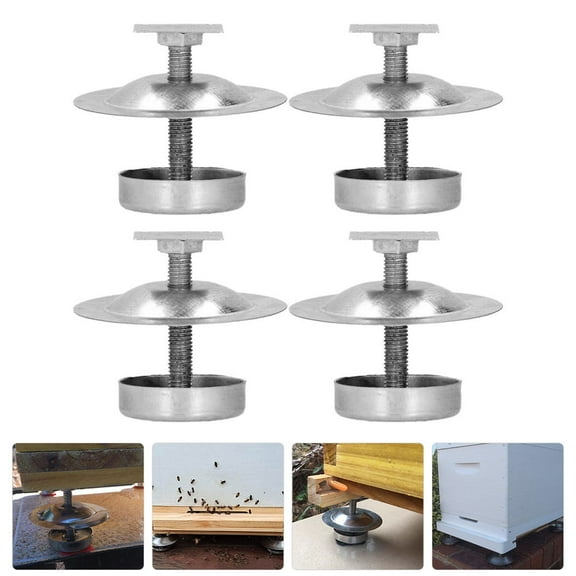 BESTYASH 4Pcs Metal Beehive Feet Stand for Garden Balcony Yard Use with Stable Support