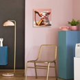 thumbnail image 6 of WFSposter Cute Piglet with Harp Canvas Wall Art, Pink Background, 12 x 12, 6 of 6