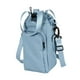 thumbnail image 5 of Portabotellas de moda con bolsillo frontal, bolsa bandolera para transportar botellas de agua. Azul, 5 of 9