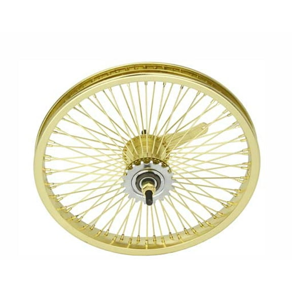 16" 72 Spoke Coaster Wheel 14G Gold. Bicycle wheel, bike wheel, Lowrider bike wheel, lowrider bicycle wheel, chopper,