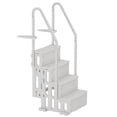 thumbnail image 1 of Pool Ladder, 4-Step Pool Stairs with Double Handrails and Non-Slip Steps for 48-54” Above Ground and In-Ground Pools, White, 1 of 7