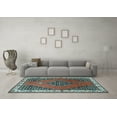 thumbnail image 3 of Ahgly Company Indoor Square Persian Light Blue Traditional Area Rugs, 3' Square, 3 of 4