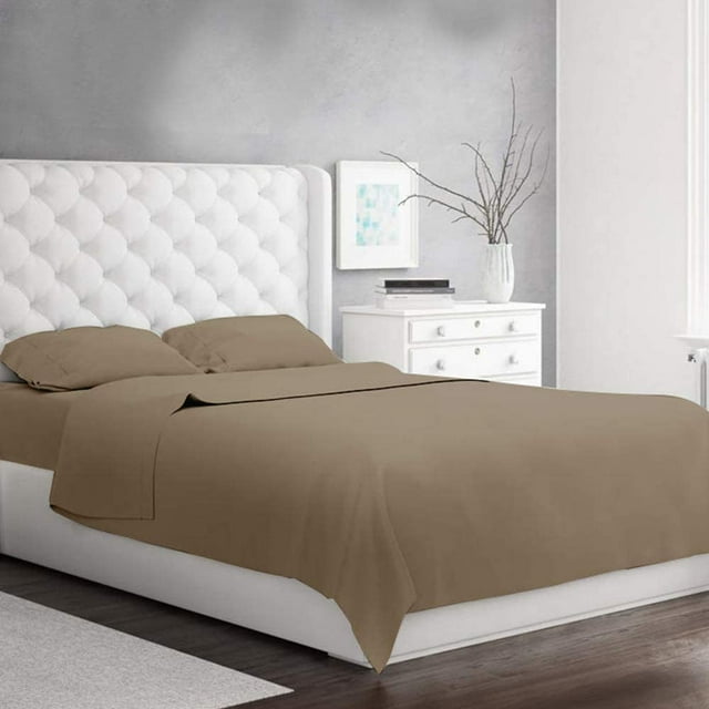 1100 Thread Count 4 Piece Quality Sheet Set 30 Inch Deep Pocket 100% Egyptian Cotton Solid Pattern