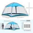 thumbnail image 3 of Outsunny Screen House, 8 Person Camping Tent, Dome Tent with Carry Bag and 4 Mesh Walls for Hiking, Easy Set Up, 3 of 10