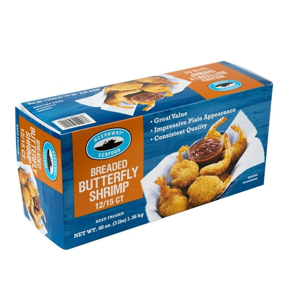 Ocean Way 12/15 Breading Butterfly Shrimp, 3 Pound -- 4 per case.