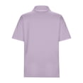 thumbnail image 4 of Women's Polo T Shirts Short Sleeve Solid Color Button Up Collared Pullover Tops Summer Trendy Casual Classic Fit Tees, 4 of 5