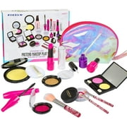Girls Kids Toys Vanity Set with Glitter Cosmetic Bag, Perfect Play Kit for Girls and Teens