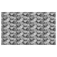 thumbnail image 4 of Skull Ceramic Toothbrush Holder, Knitting Chevron Texture with Brainpan Head Bone Ghostly Creepy Pattern Image, Versatile Countertop for Bathroom, 4.5" X 2.7", Grey Black White, by Ambesonne, 4 of 4