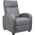 thumbnail image 2 of Homall Recliner Chair Single Sofa Chair Small Recliner Home Theater Seating PU Leather Living Room Sofa,Gray, 2 of 7