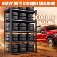 thumbnail image 5 of 40"W*18"D Adjustable Metal Bookshelf, 5-Tier Heavy Duty Sturdy Steel Shelves, Utility Metal Shelving for Bedroom,Living Room,Office,Garage,Warehouse,Basement,Black, 5 of 8