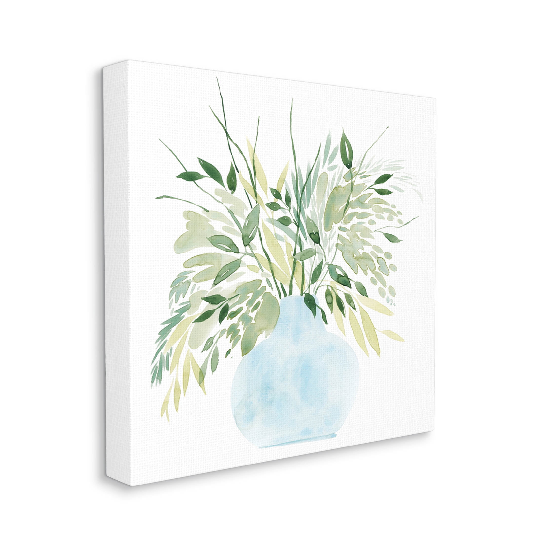 Stupell Industries Layered Watercolor Style Plant Leaves Graphic Art Gallery Wrapped Canvas Print Wall Art, Design by Grace Popp