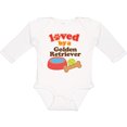 thumbnail image 3 of Inktastic Golden Retriever Loved by a Boys or Girls Long Sleeve Baby Bodysuit, 3 of 5