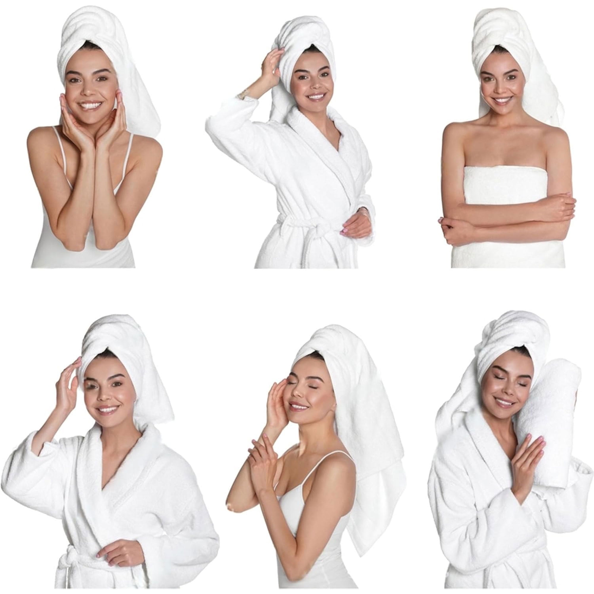 Gold Textiles Premium Bath Towel 27x54 Large White 24 Pcs Ring Spun Cotton Hotel Spa Beach & Resort