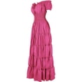 thumbnail image 5 of Jzuxvd Renaissance Costume Women Medieval Chemise Dress Pirate Peasant Dress Peasant Tops Irish Under Dress Hot Pink L, 5 of 5