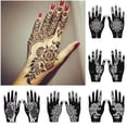 thumbnail image 4 of 2025 New Professional Henna Stencil Temporary Hand Tattoo Body Art Sticker Template Wedding Tool Flower Tattoo Stencil, 4 of 4