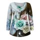 thumbnail image 5 of Ichuanyi liquidación de túnicas de talla grande para mujeres camisas de impresión de impresión Flowy verano botones plisados túnicas ICHUANYI WER202308216982, 5 of 6
