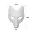 thumbnail image 2 of Máscara de zorro Máscaras japonesas Kabuki Kitsune Máscaras de PU para hombres, mujeres, niños, disfraz de fiesta de disfraces de Navidad de Halloween, 29 * 18 CM, 2 of 6