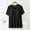 Black, variant on Women's Lettuce Hem Pajama Tops Build-In Bra Short Sleeve Stretchy Shirts With Bow Decor Summer Layering Classic Cute Shirts Light Blue XL