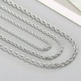 thumbnail image 4 of EOEMY 316L Stainless Steel Rope Chain 20"22"24" Men Women Necklace 2/2.4/3/4/5/7/8mm-Silver-7mm-24Inch Or 61Cm, 4 of 9