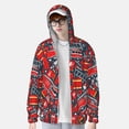 thumbnail image 2 of Balery Fire Sign Sudadera ligera de manga larga con capucha y protección solar UPF 50+ para hombre y mujer, ideal para pesca y running-Small, 2 of 7