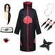 thumbnail image 3 of Disfraz de Akatsuki para niños y adultos, traje de Cosplay, anillo de diadema, bata de Uchiha de Anime, ropa para Halloween, 3 of 4