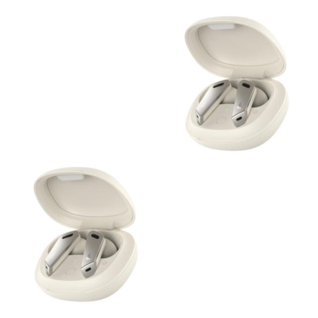 Cateissary ABS Auricular Reemplazo inalámbrico Color sólido Compatible con Bluetooth Control táctil Auricular de moda Auricular Blanco Blanco 2piezas