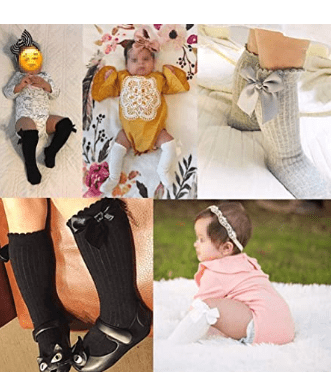 baby girl knee high socks