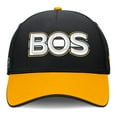 thumbnail image 2 of Men's Fanatics Black/Gold Boston Bruins Authentic Pro Rink Team Code Flex Hat, 2 of 4