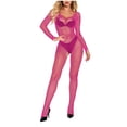 thumbnail image 1 of Lencería de mujer Medias de red Tirantes Body sin entrepierna Body de nailon para mujer, 1 of 8