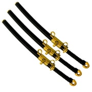 Set of 3 Black Plastic Toy Katana Swords with Removable Sheath for 6-8 Inch Action Figures