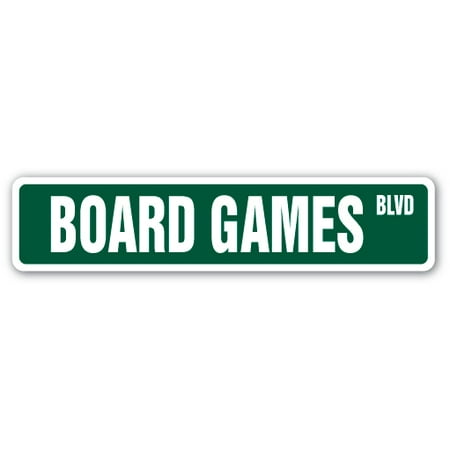 BOARD GAMES Street Sign player chess checkers lover monopoly | Indoor/Outdoor |  24