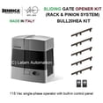thumbnail image 2 of BENINCA SLIDE GATE ELECTRIC MOTOR OPENER / OPERATOR 115 VAC SINGLE-PHASE OPERATOR WITH BUILT-IN CONTROL PANEL 60FT / 4,000 LBS (BULL20HEA KIT), 2 of 5
