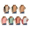 thumbnail image 7 of Xmarks Womens Color Block Sweaters Long Sleeve Crewneck Pullover Knit Jumper Tops, 7 of 7