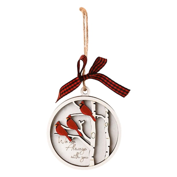 Colgante de árbol de Navidad, adorno decorativo DIY, accesorios de decoración navideña para tres pájaros