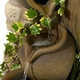 thumbnail image 4 of Four Jugs 33" High Large Rustic Indoor Outdoor Decor Faux Stone Floor Fountain Cascading Outside Garden Patio, 4 of 8