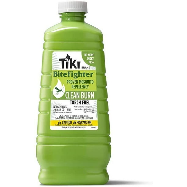 TIKI Brand Clean Burn BiteFighter Mosquito Repellent Torch Fuel, 64 Ounces