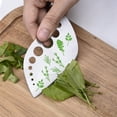 thumbnail image 4 of Stainless Steel Herb Stripper - Green 9 Holes Kitchen Leaf Stripping Tool, 4 of 5