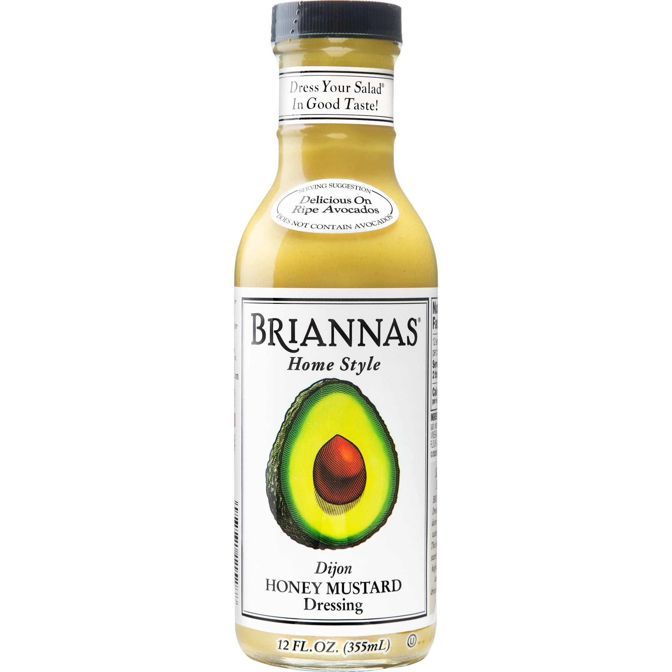 BRIANNAS Home Style Dijon Honey Mustard Salad Dressing, 12 Fl Oz